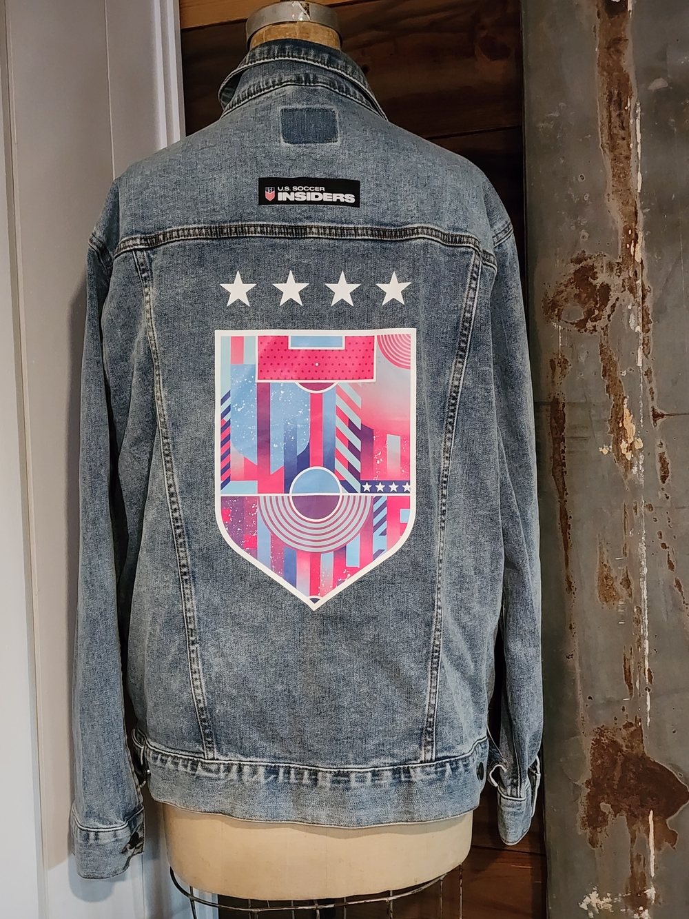 US Soccer Insiders Blue Denim Jacket